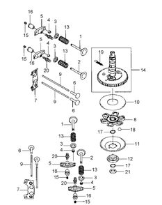 Fh541v-As25 Valve And Camshaft Diagram and Parts List for HFF1748 55AG5D4V750-WAM Cub Cadet Lawn Mower